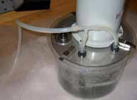 Connection of the 2 pipes to 1 for higher volume performance